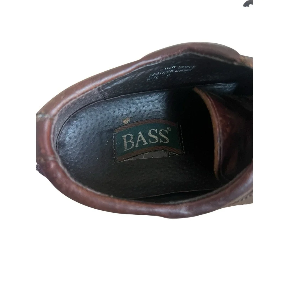 Vintage 90's Bass New York Men's Size‎ 9 Brown Leather Dress Shoes Italy Made